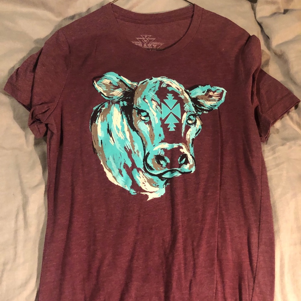 Crazy train cow shirt